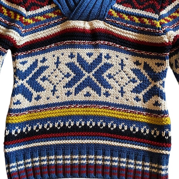 Zara Man Chunky Heavy Sweater Men’s Size XL Cowl Neck Fisherman's Acrylic Wool - Picture 3 of 16